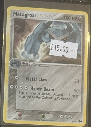 Pokemon Card Metagross POP Series 1 Rare 2/17 Lightly Played