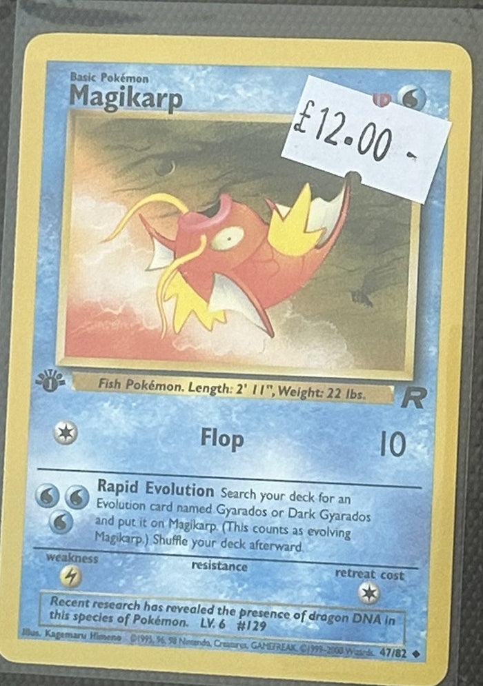 Pokemon Card Magikarp Team Rocket 1st Edition Uncommon 47/82 Lightly Played