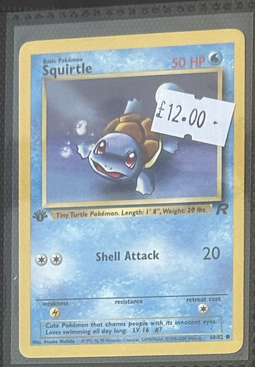 Pokemon Card Squirtle Team Rocket 1st Edition Common 68/82 Lightly Played