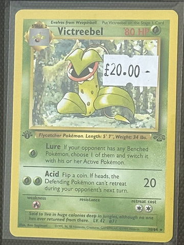 Pokemon Card Victreebel Jungle 1st Edition Rare 30/64 Lightly Played