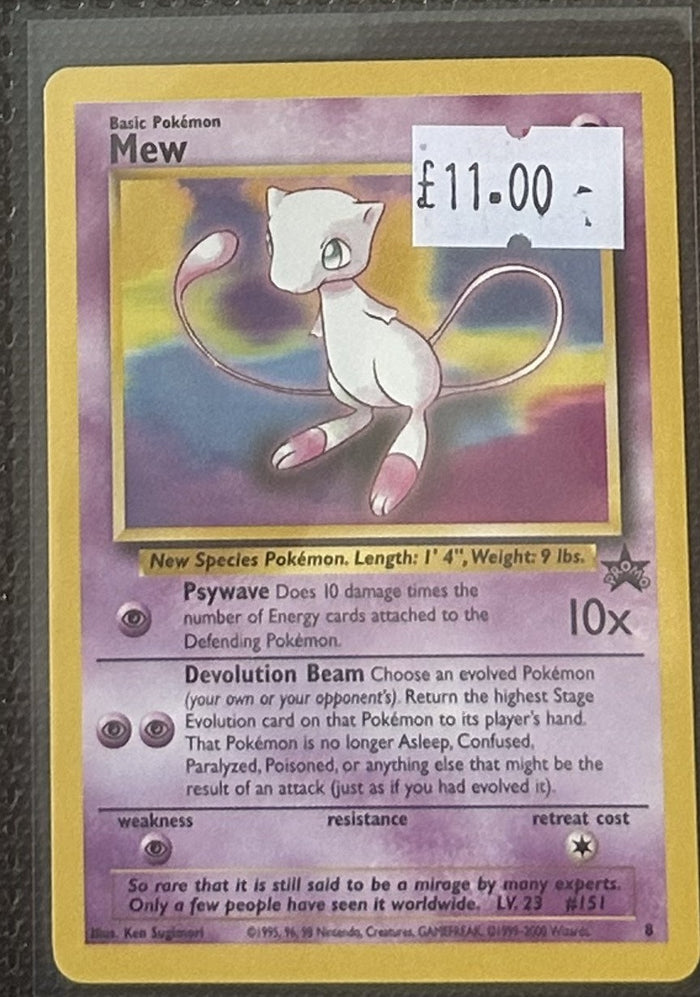 Pokemon Card Mew Wizards Black Star Promo 8 Lightly Played