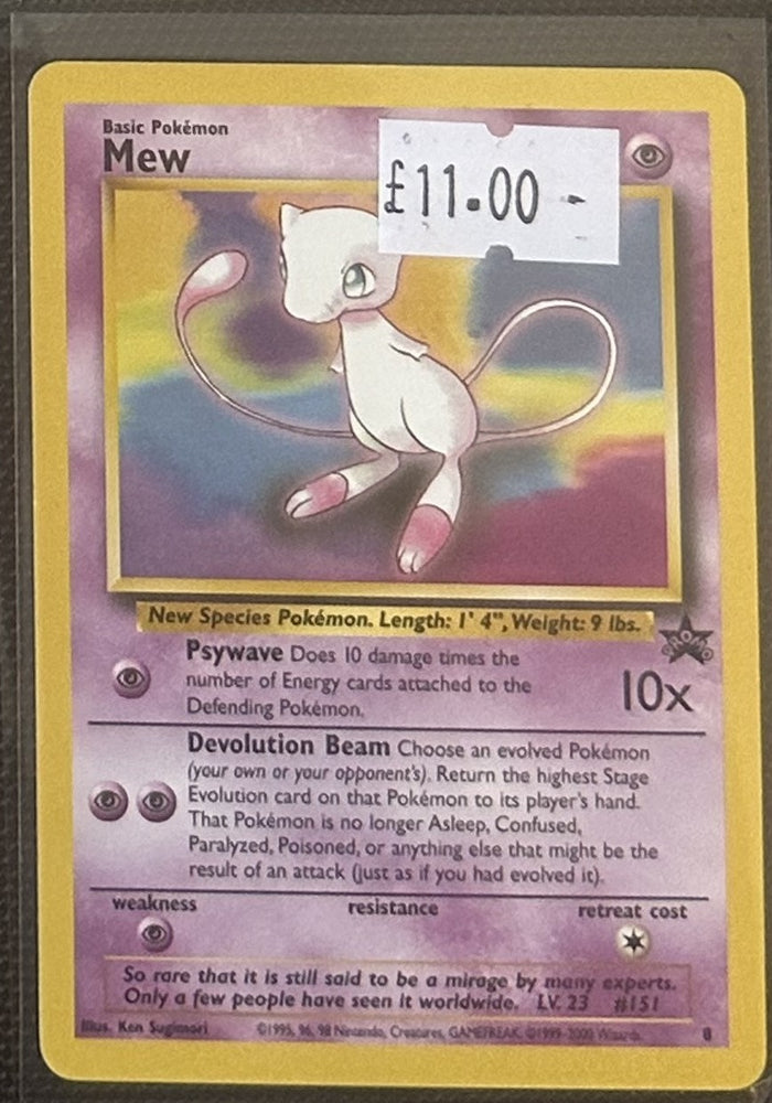 Pokemon Card Mew Wizards Black Star Promo 8 Lightly Played
