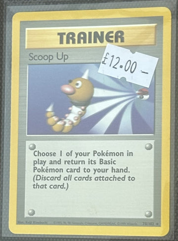 Pokemon Card Scoop Up Base Set Shadowless Rare 78/102 Lightly Played