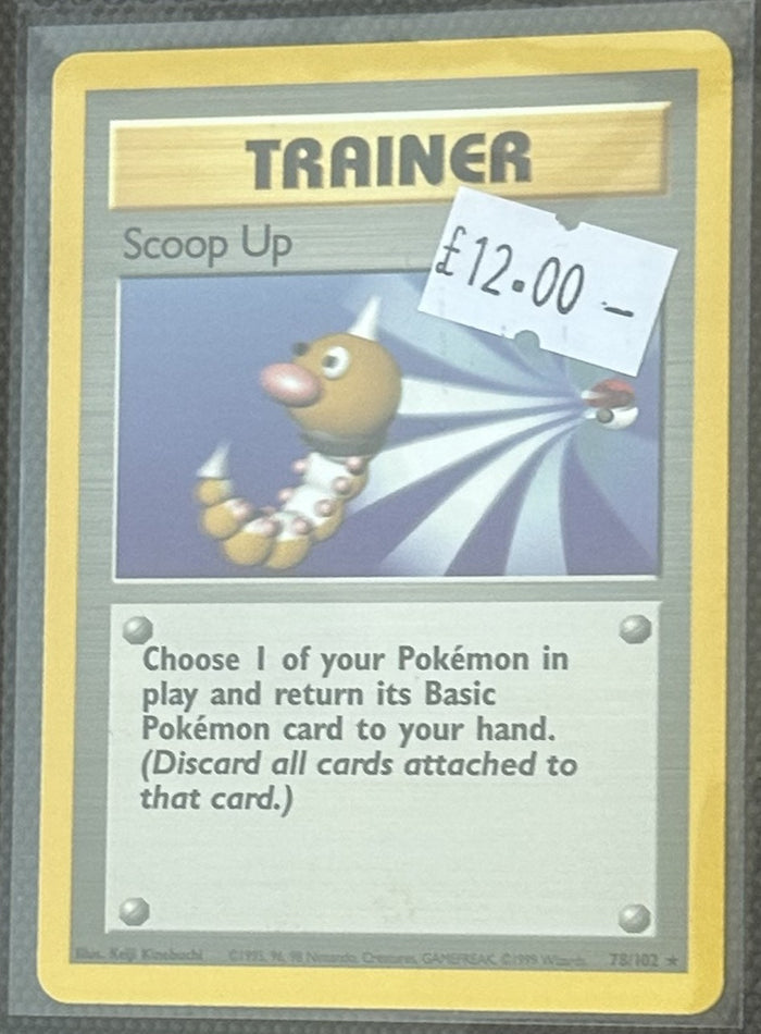 Pokemon Card Scoop Up Base Set Shadowless Rare 78/102 Lightly Played