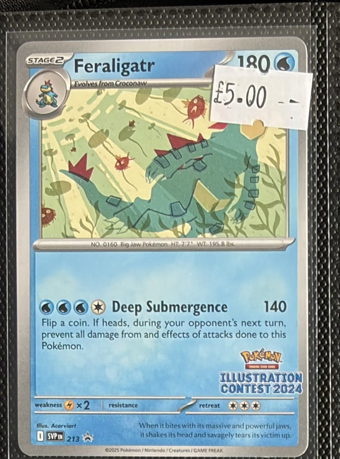 Pokemon Card Feraligatr Scarlet & Violet Promo SVP213 Lightly Played