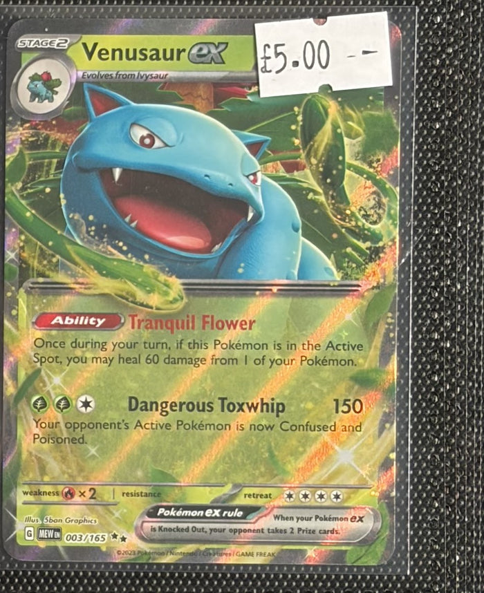 Pokemon Card Venusaur ex Pokemon 151 Double Rare 003/165 Lightly Played