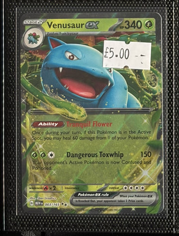 Pokemon Card Venusaur ex Pokemon 151 Double Rare 003/165 Lightly Played