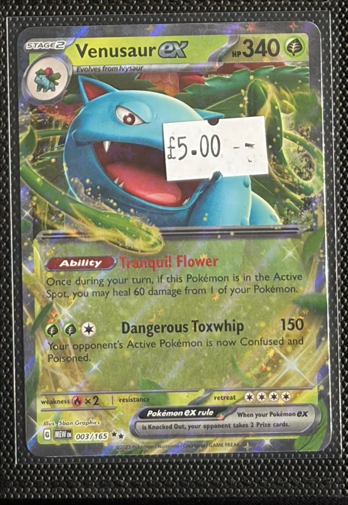Pokemon Card Venusaur ex Pokemon 151 Double Rare 003/165 Lightly Played