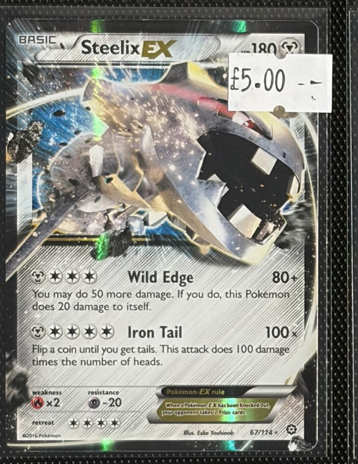Pokemon Card Steelix EX Steam Siege Ultra Rare 67/114 Lightly Played