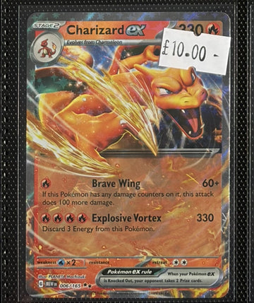 Pokemon Card Charizard ex Pokemon 151 Double Rare 006/165 Lightly Played