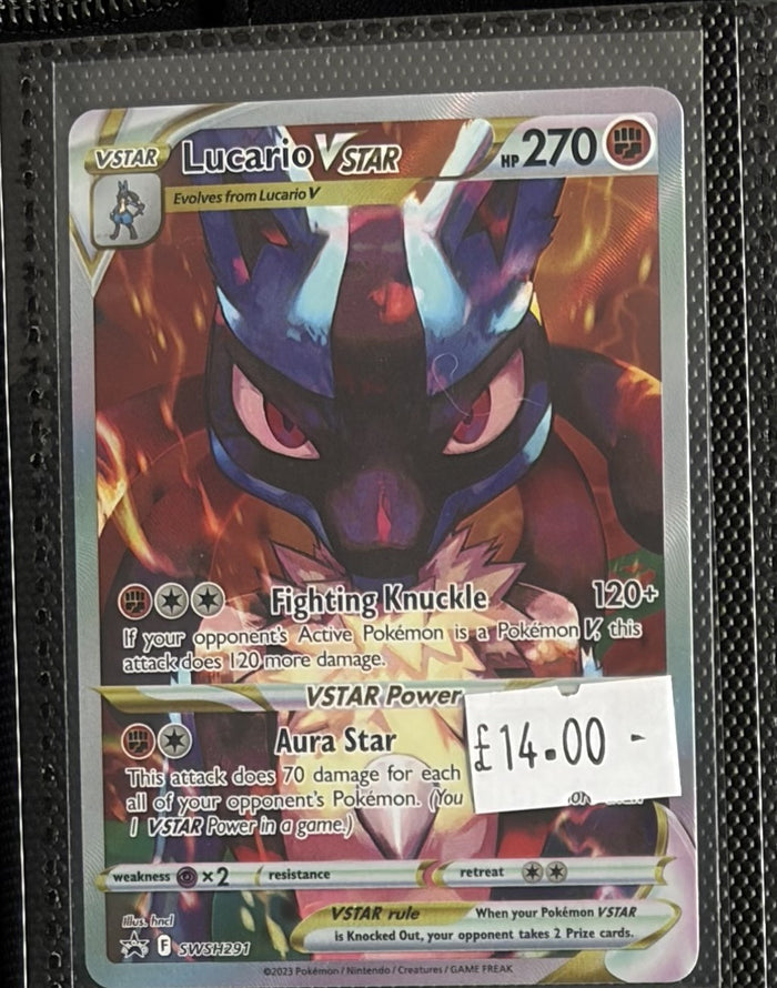 Pokemon Card Lucario VSTAR Sword & Shield Promo SWSH291 Lightly Played