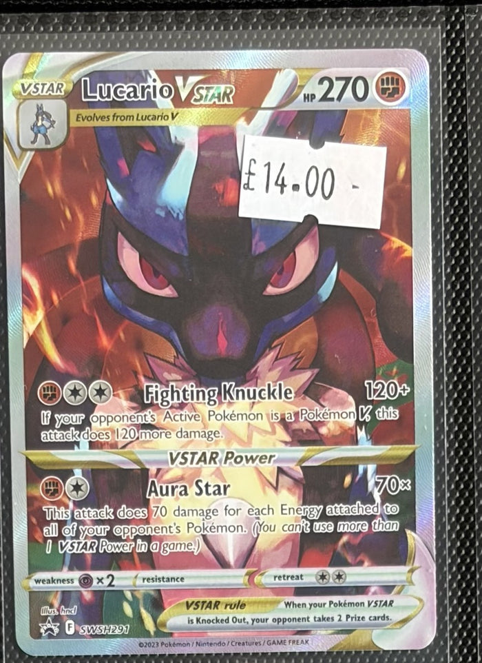 Pokemon Card Lucario VSTAR Sword & Shield Promo SWSH291 Lightly Played