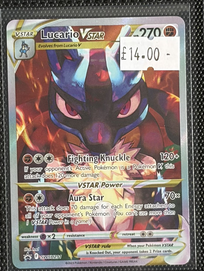 Pokemon Card Lucario VSTAR Sword & Shield Promo SWSH291 Lightly Played