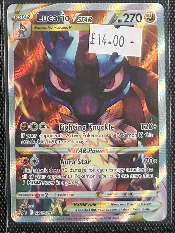 Pokemon Card Lucario VSTAR Sword & Shield Promo SWSH291 Lightly Played