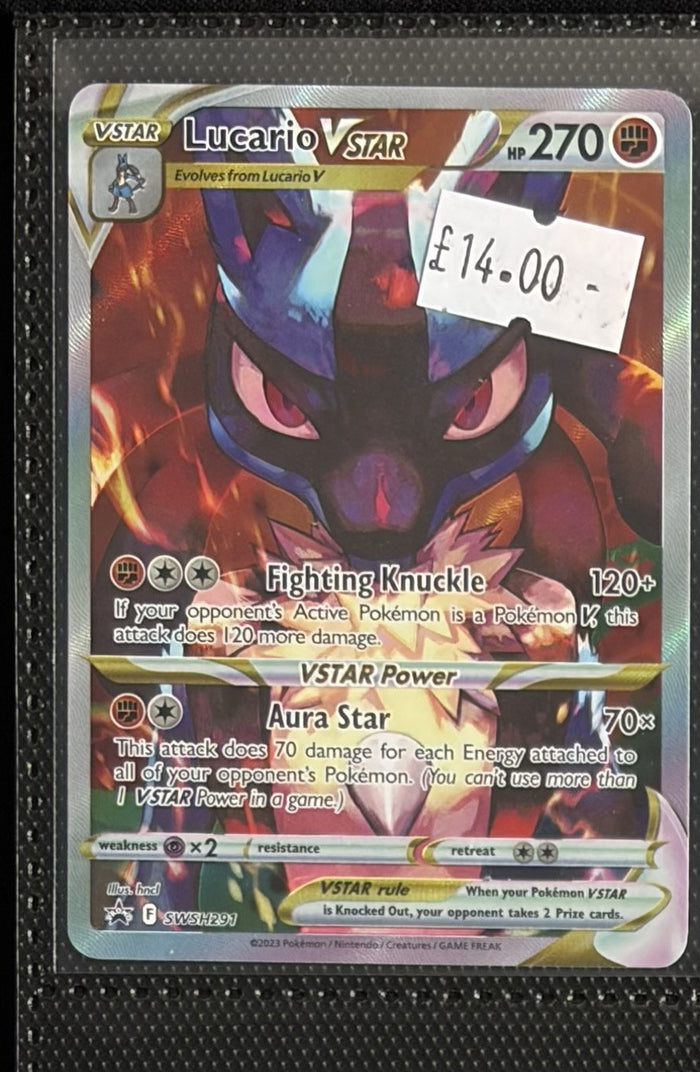 Pokemon Card Lucario VSTAR Sword & Shield Promo SWSH291 Lightly Played