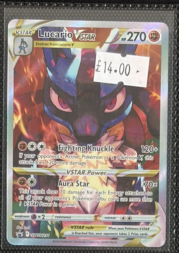 Pokemon Card Lucario VSTAR Sword & Shield Promo SWSH291 Lightly Played