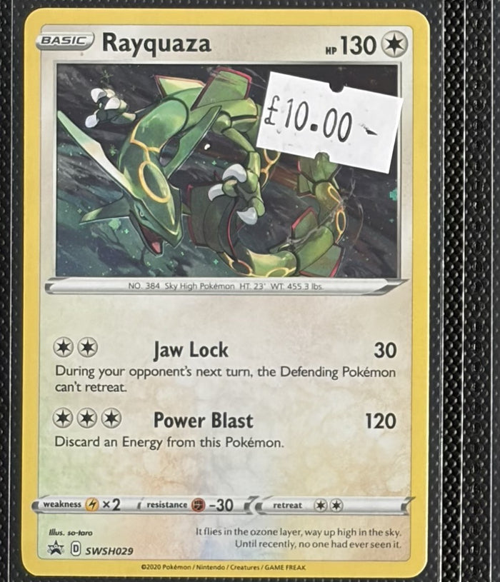 Pokemon Card Rayquaza Sword & Shield Promo SWSH029 Lightly Played