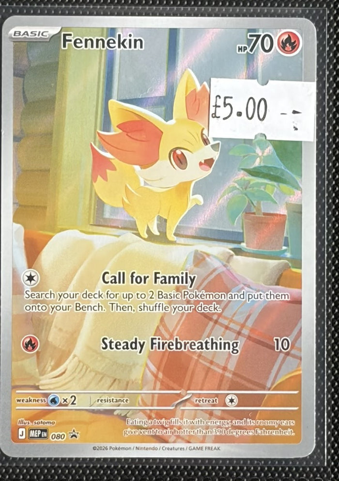Pokemon Card Fennekin Mega Evolution Promo MEP080 Lightly Played