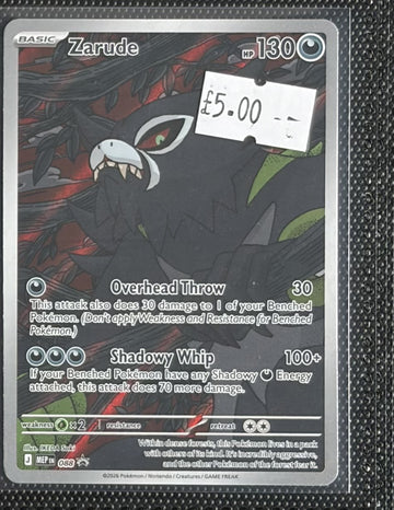 Pokemon Card Zarude Mega Evolution Promo MEP088 Lightly Played