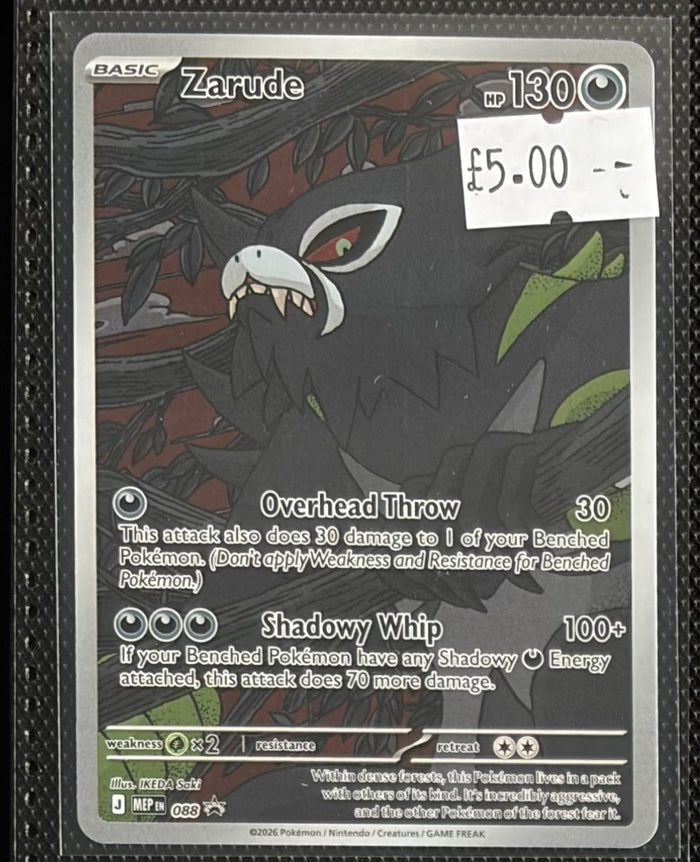 Pokemon Card Zarude Mega Evolution Promo 088 Lightly Played