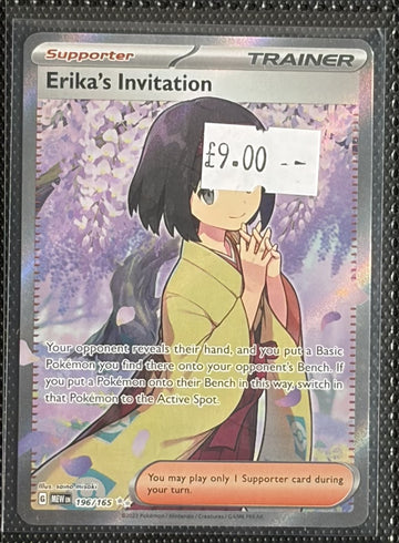 Pokemon Card Erika's Invitation Pokemon 151 Ultra Rare 196/165 Lightly Played
