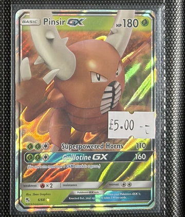 Pokemon Card Pinsir GX Hidden Fates Ultra Rare 6/68 Lightly Played