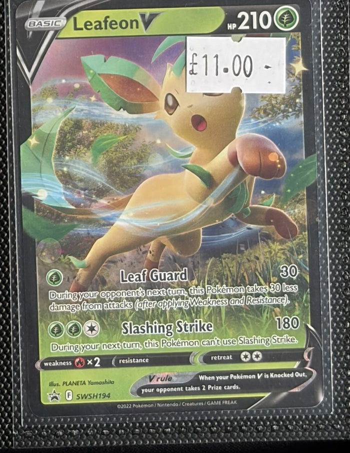 Pokemon Card Leafeon V Sword & Shield Promo SWSH194 Lightly Played