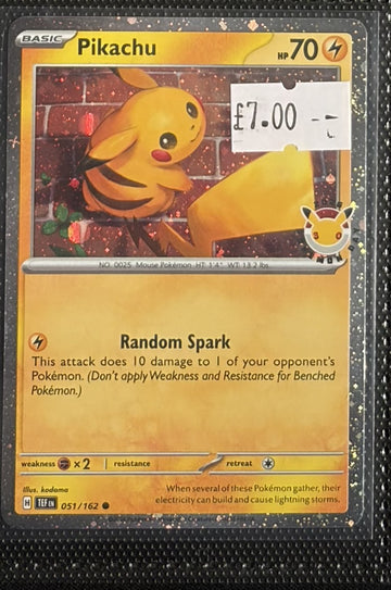 Pokemon Card Pikachu Temporal Forces Cosmo Holo 051/162 Lightly Played