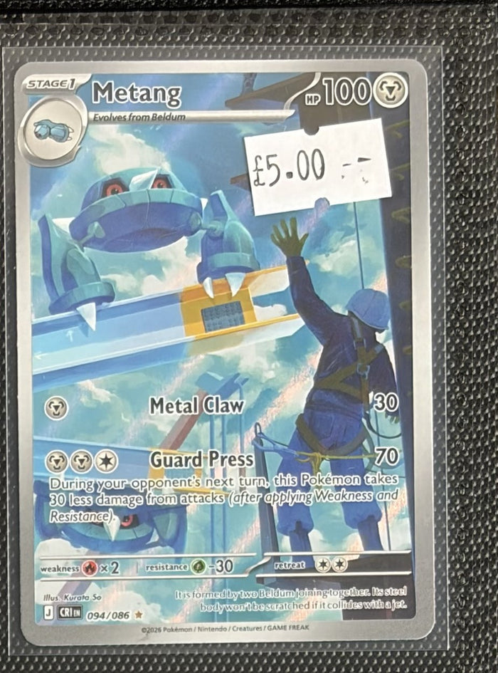 Pokemon Card Metang Chaos Rising Illustration Rare 094/086 Lightly Played