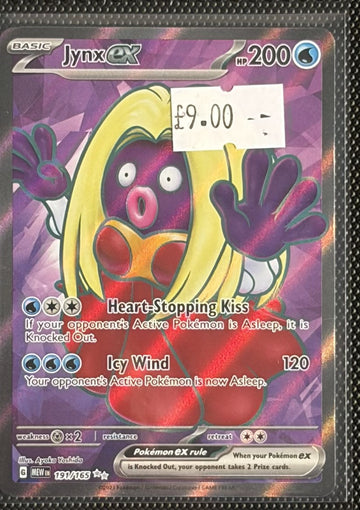 Pokemon Card Jynx ex Pokemon 151 Ultra Rare 191/165 Lightly Played