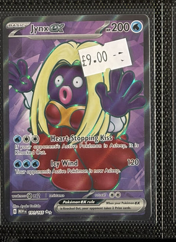 Pokemon Card Jynx ex Pokemon 151 Ultra Rare 191/165 Lightly Played