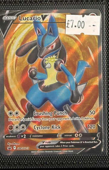 Pokemon Card Lucario V Sword & Shield Promo SWSH213 Lightly Played