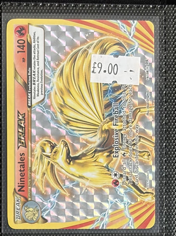 Pokemon Card Ninetales BREAK Evolutions Ultra Rare 16/108 Lightly Played