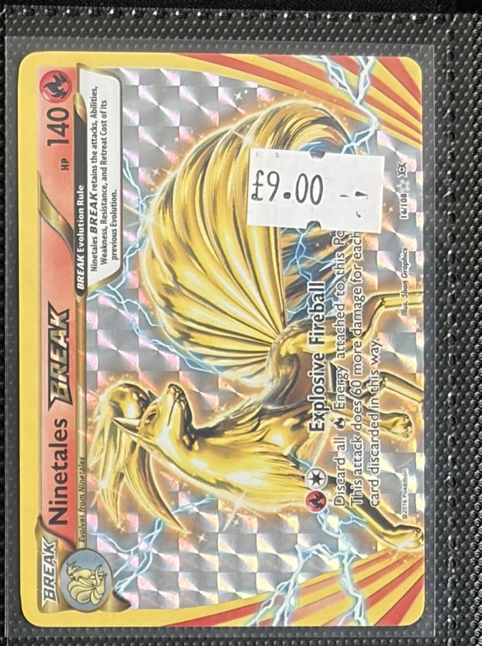 Pokemon Card Ninetales BREAK Evolutions Ultra Rare 16/108 Lightly Played