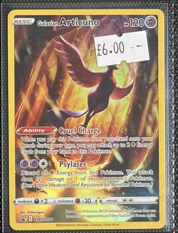 Pokemon Card Galarian Articuno Sword & Shield Promo SWSH282 Lightly Played