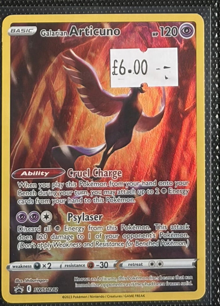 Pokemon Card Galarian Articuno Sword & Shield Promo SWSH282 Lightly Played