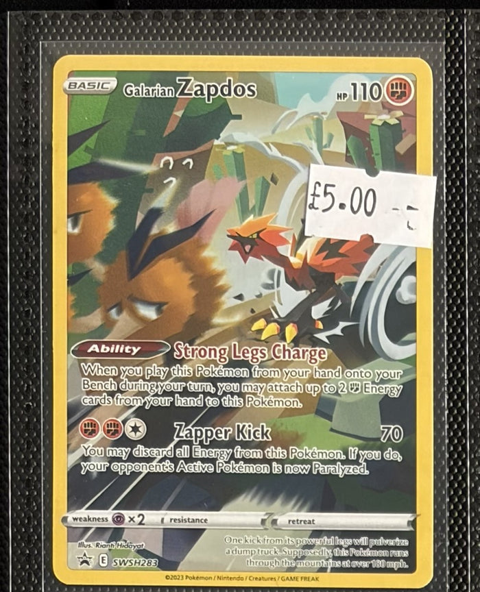 Pokemon Card Galarian Zapdos Sword & Shield Promo SWSH283 Lightly Played