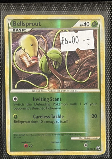 Pokemon Card Bellsprout Triumphant Reverse Holo 57/102 Lightly Played
