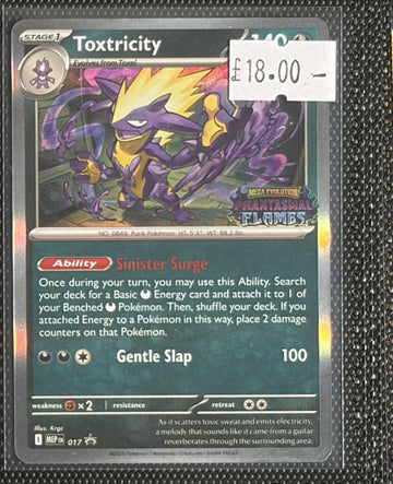 Pokemon Card Toxtricity Mega Evolution Promo MEP017 Lightly Played