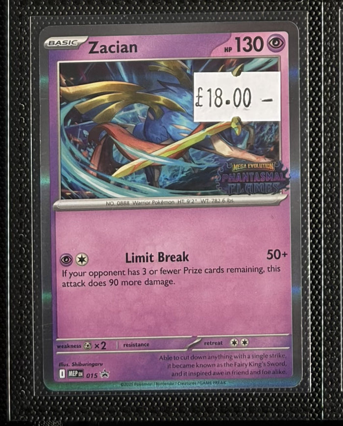 Pokemon Card Zacian Mega Evolution Promo MEP015 Lightly Played