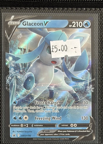 Pokemon Card Glaceon V Sword & Shield Promo SWSH196 Lightly Played