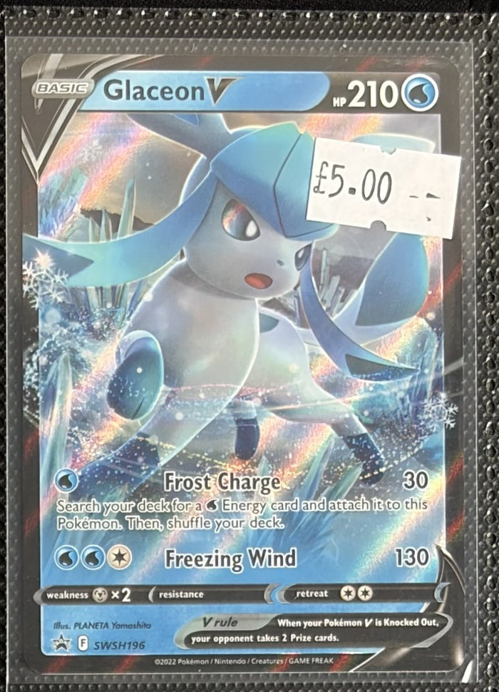 Pokemon Card Glaceon V Sword & Shield Promo SWSH196 Lightly Played
