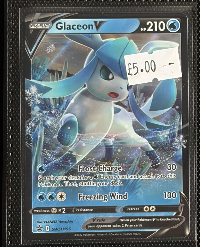 Pokemon Card Glaceon V Sword & Shield Promo SWSH196 Lightly Played
