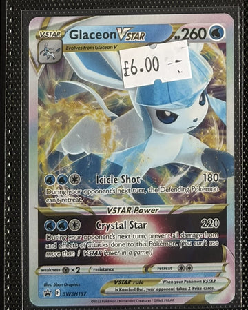Pokemon Card Glaceon VSTAR Sword & Shield Promo SWSH197 Lightly Played