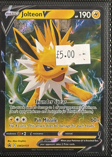 Pokemon Card Jolteon V Sword & Shield Promo SWSH151 Lightly Played