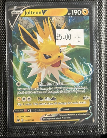 Pokemon Card Jolteon V Sword & Shield Promo SWSH151 Lightly Played