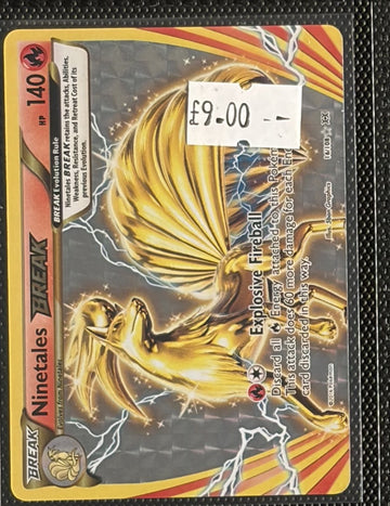 Pokemon Card Ninetales BREAK Evolutions Ultra Rare 16/108 Lightly Played