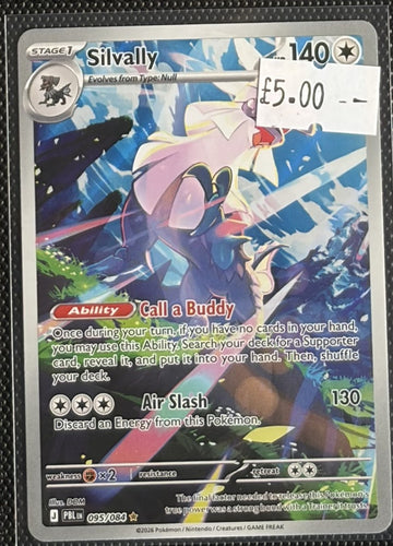 Pokemon Card Silvally Pitch Black Illustration Rare 095/084 Lightly Played