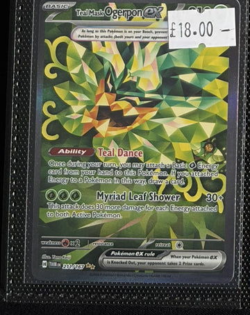 Pokemon Card Teal Mask Ogerpon ex Twilight Masquerade 211/167 Lightly Played