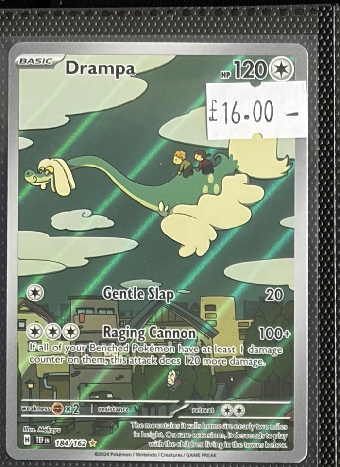Pokemon Card Drampa Temporal Forces Illustration Rare 184/162 Lightly Played